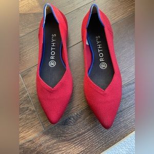 Rothy’s Chili Red Point Flats.